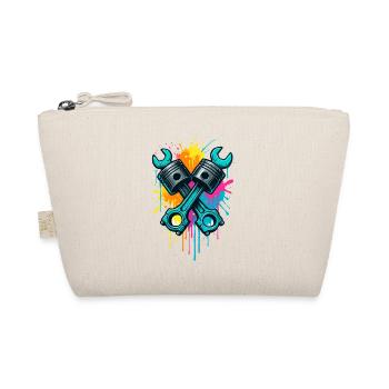Screwdriver piston design, workshop mechanic - Organic Pouch - nature - Front