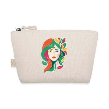 Floral Portrait of a Woman - Organic Pouch - nature - Front