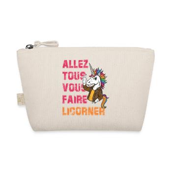 Einhorn-Rebellen-Humor - Bio-Täschchen - Natur - Vorne