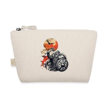 Viking warrior with axe and shield - Organic Pouch - nature - Front