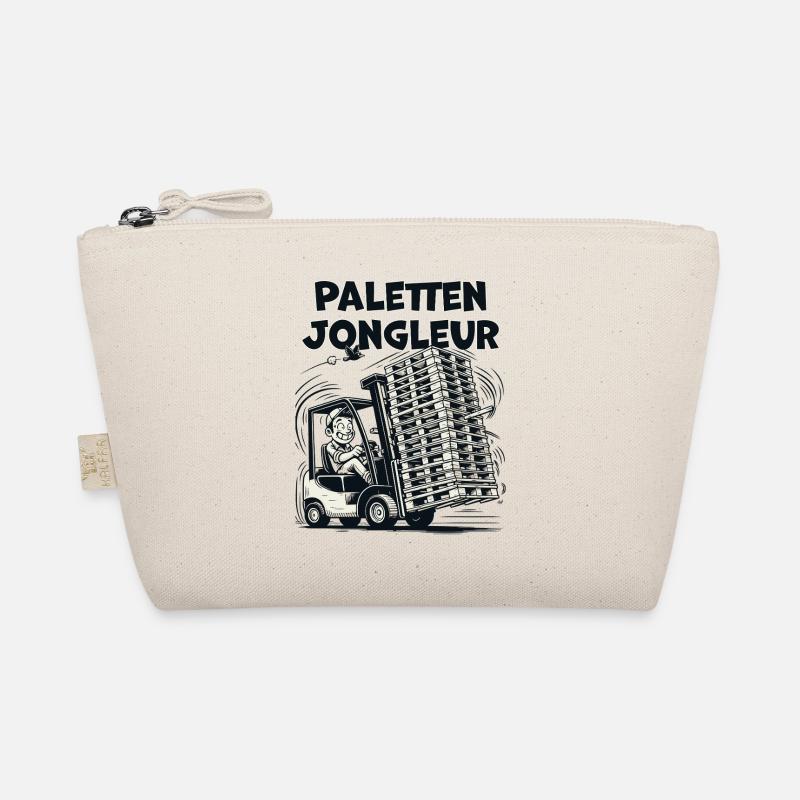 Paletten Jongleur Gabelstapler Lustig Bio-Täschchen