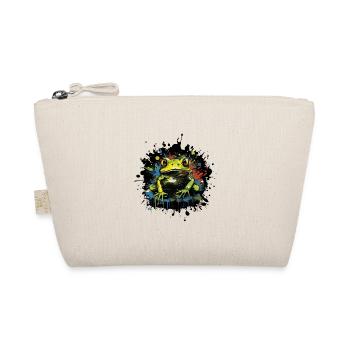 Farbklecks Frosch Neon Stil - Bio-Täschchen - Natur - Vorne
