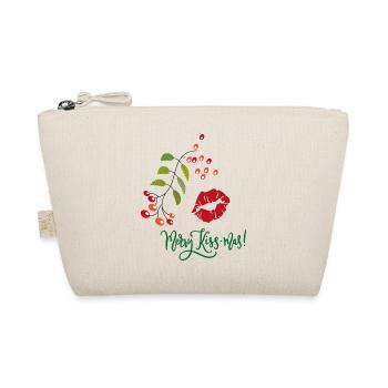 Merry Kiss-mas Christmas - Organic Pouch - nature - Front