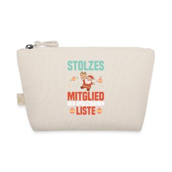 Santa Claus Christmas Time Naughty Christmas - Organic Pouch - nature - Front