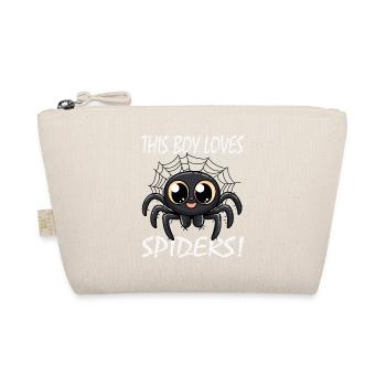 This Boy Loves Spiders - Organic Pouch - nature - Front