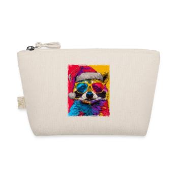 Raccoon Christmas Portrait - Organic Pouch - nature - Front