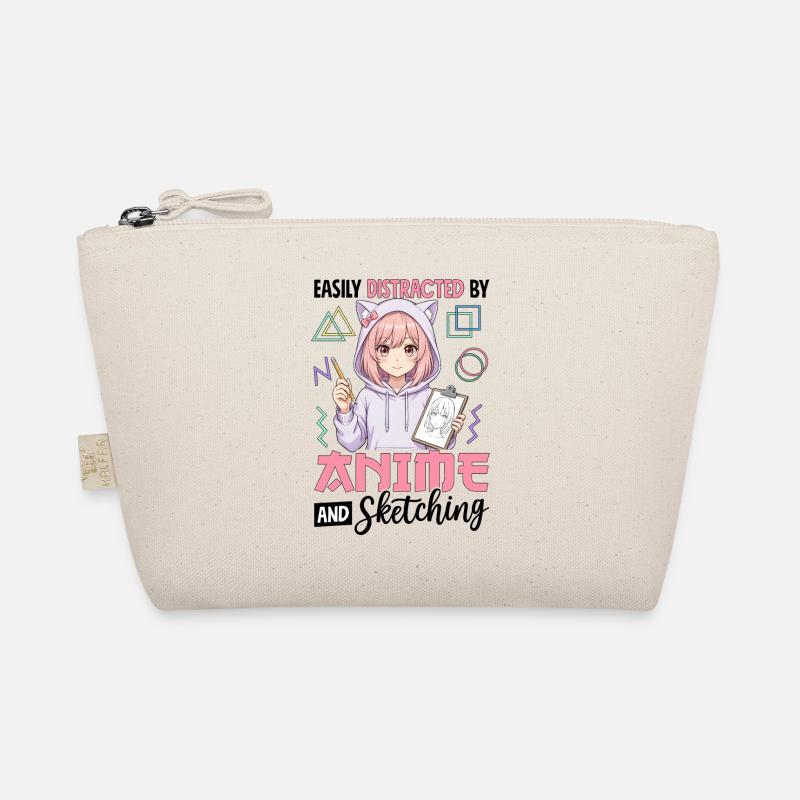 Easily Distracted By Anime And Sketching Organic Pouch