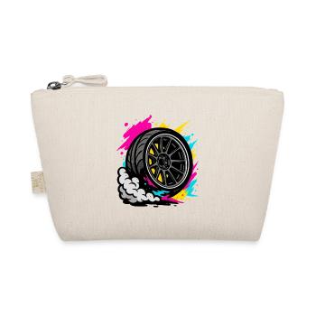Neon Drift Rad, Burnout Tuning Shirt - Bio-Täschchen - Natur - Vorne