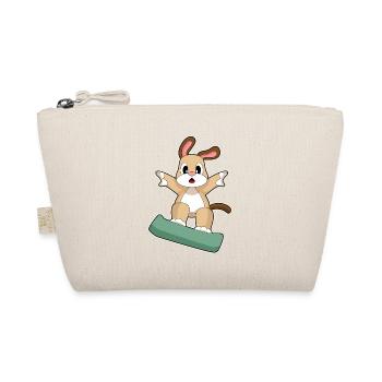 Dog Snowboarder Snowboard Winter Sports - Organic Pouch - nature - Front