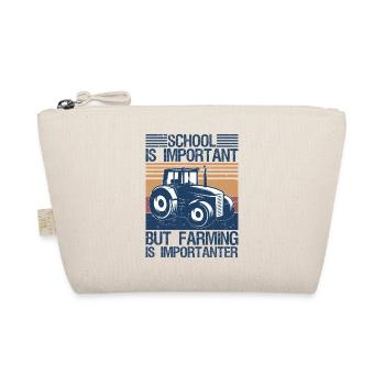 But Farming is Importanter Farmer Tractor Funny Fa - Bio-Täschchen - Natur - Vorne