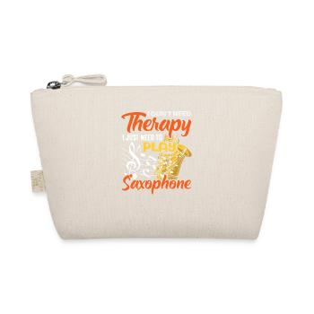 Don't Need Therapy Saxophone Saxophonist Jazz - Organic Pouch - nature - Front
