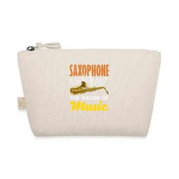Saxophone Saxophonist The bacon of music - Organic Pouch - nature - Front