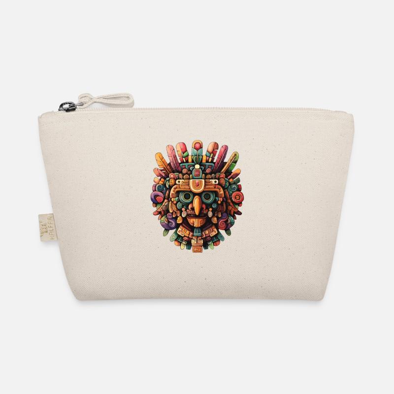 Colorful Aztec Mask Color Explosion Organic Pouch