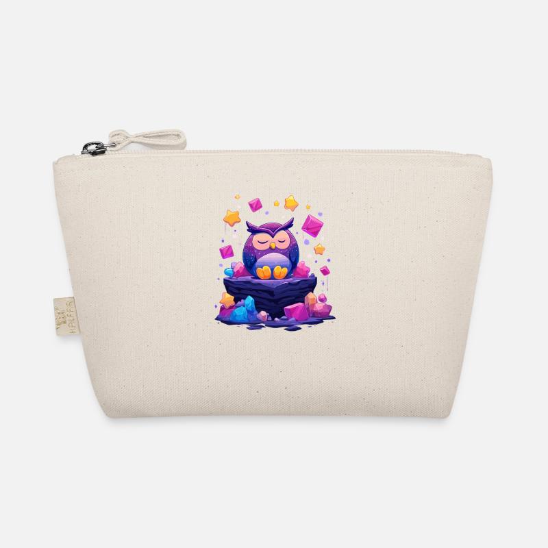 Sleeping owl at crystal rock Organic Pouch