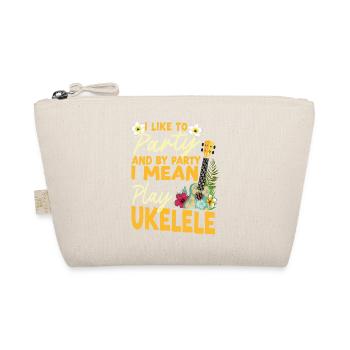 Hawaiian Ukulele Uke I Like To - Organic Pouch - nature - Front