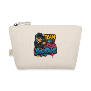 Groom's team, graffiti stag party shirt - Organic Pouch - nature - Front