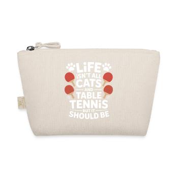 Table Tennis Saying, Cat Joke, Table Tennis Gift - Organic Pouch - nature - Front