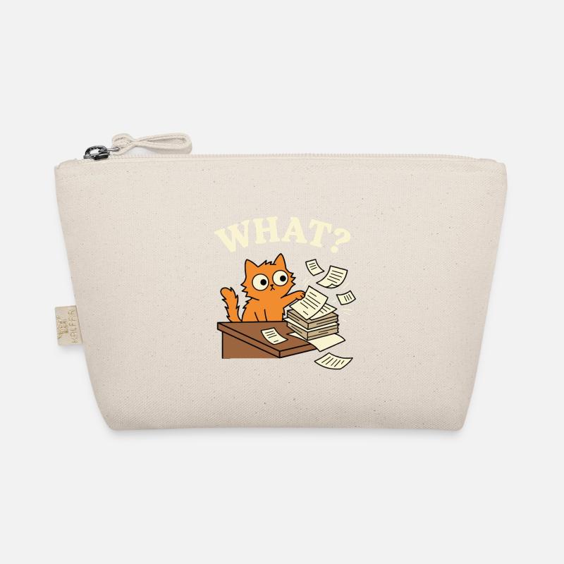 Quoi? Chat de bureau drôle dans le chaos du papier Trousse biologique