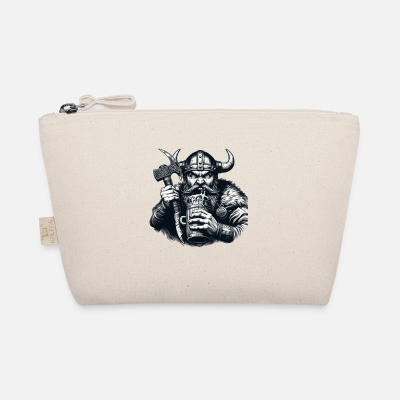 Vikings avec illustration de hache et de chope de bière Trousse biologique