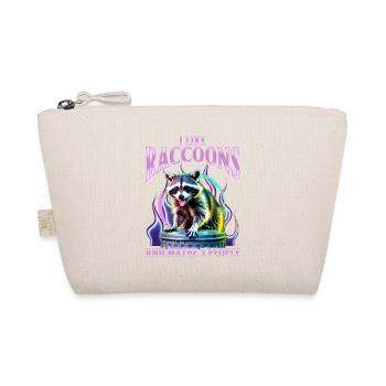 Funny Raccoon - Organic Pouch - nature - Front