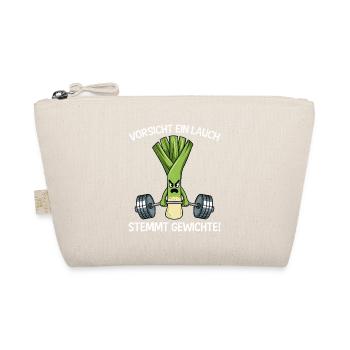 Weightlifters BEWARE OF A LEEK LIFTS WEIGHTS - Organic Pouch - nature - Front