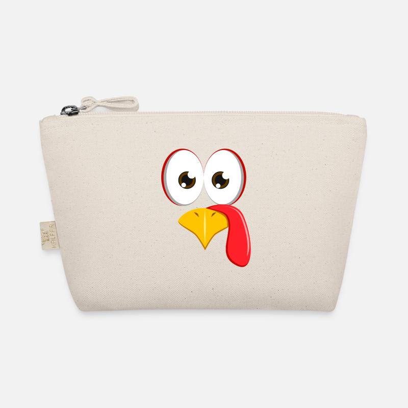 Visage de dinde de dessin animé mignon, drôle Holida de Thanksgiving Trousse biologique