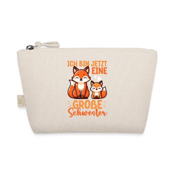 Big Sister Fox Lover Sibling - Organic Pouch - nature - Front