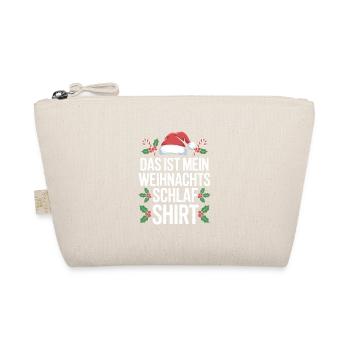 Christmas Sleep Shirt Saying - Organic Pouch - nature - Front