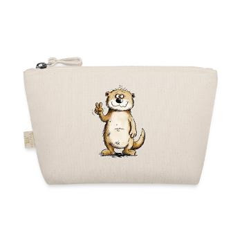 Otter Peacezeichen Design - Bio-Täschchen - Natur - Vorne