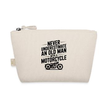 Never Underestimate an Old Man with a Motorcycle - Organic Pouch - nature - Front