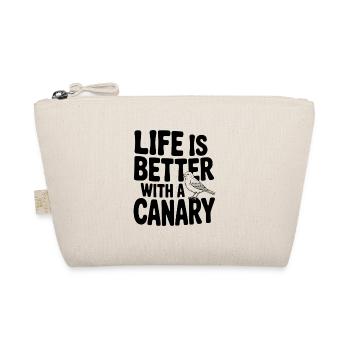 La vie est meilleure avec un canari - Trousse biologique - nature - Devant