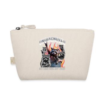 Funny Raccoon - Organic Pouch - nature - Front