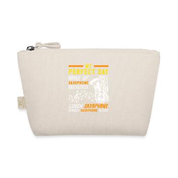 Perfect Day Saxophone Saxophonist Musician - Organic Pouch - nature - Front