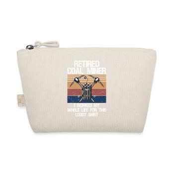 Coal Miner Retired Funny Mining Mine Worker Gifts  - Bio-Täschchen - Natur - Vorne