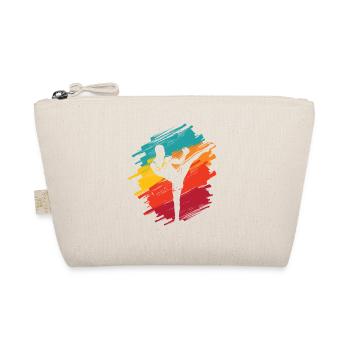 Muay Thai Kickboxer Retro Martial Arts Kickboxing - Organic Pouch - nature - Front