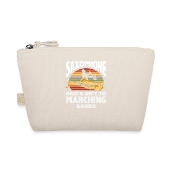 Retro God Marching Bands Saxophone Saxophonist - Organic Pouch - nature - Front