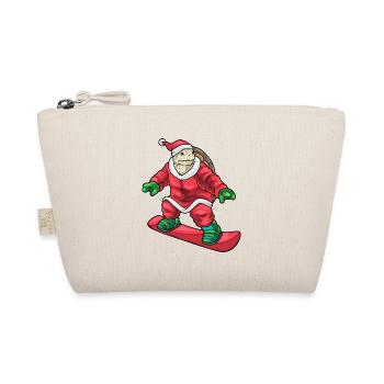 Turtle Christmas Skateboard - Organic Pouch - nature - Front