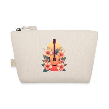 Floral Guitars Illustration with Tropical Flowers - Organic Pouch - nature - Front