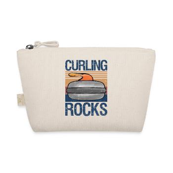 Curling Rocks Funny Winter Sports Gift - Organic Pouch - nature - Front