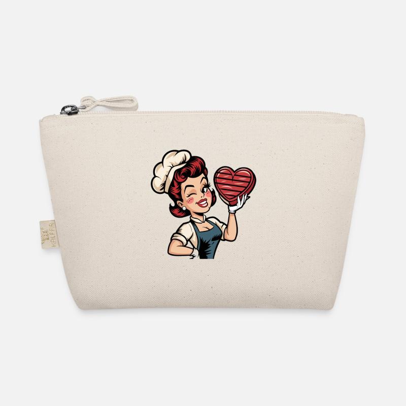 Retro Baker With Heart Loving Cook Organic Pouch