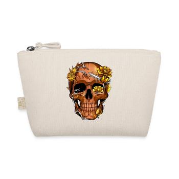 Crâne floral doré barbelé - Trousse biologique - nature - Devant