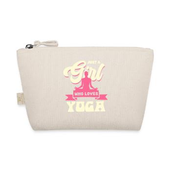 Girl with a passion for yoga - Organic Pouch - nature - Front