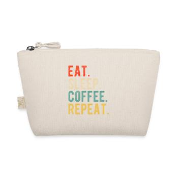 Eat Sleep Coffee Repeat Retro Coffee Love - Organic Pouch - nature - Front
