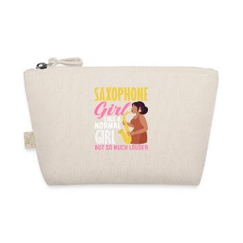 Saxophone Girl So Much Louder Saxophonist - Organic Pouch - nature - Front