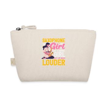 Women Louder Saxophone Saxophonist - Organic Pouch - nature - Front