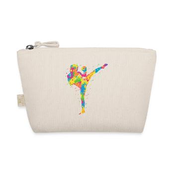 Muay Thai Bunt Kickboxer Mädchen Kickboxen - Bio-Täschchen - Natur - Vorne
