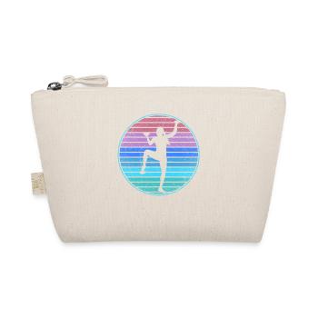 Bouldering Climber Retro Women Girls Mountains - Organic Pouch - nature - Front