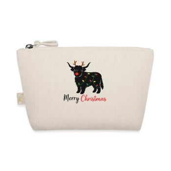 Highland Cattle Christmas Winter Animals Cows - Organic Pouch - nature - Front