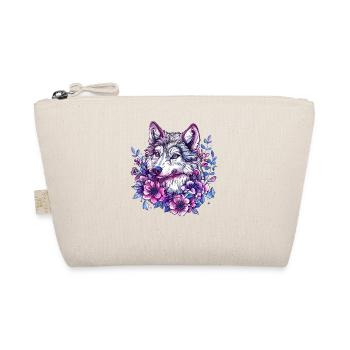 Flower wolf: Colour explosion in the flower wreath - Organic Pouch - nature - Front