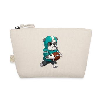 Niedliches Bulldog-Football-Spieltagsdesign - Bio-Täschchen - Natur - Vorne